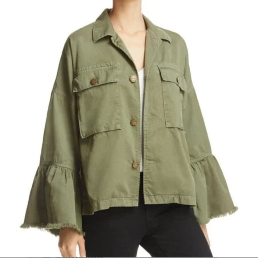 NWT {Current/ Elliott} Bell Sleeve Military Jacket